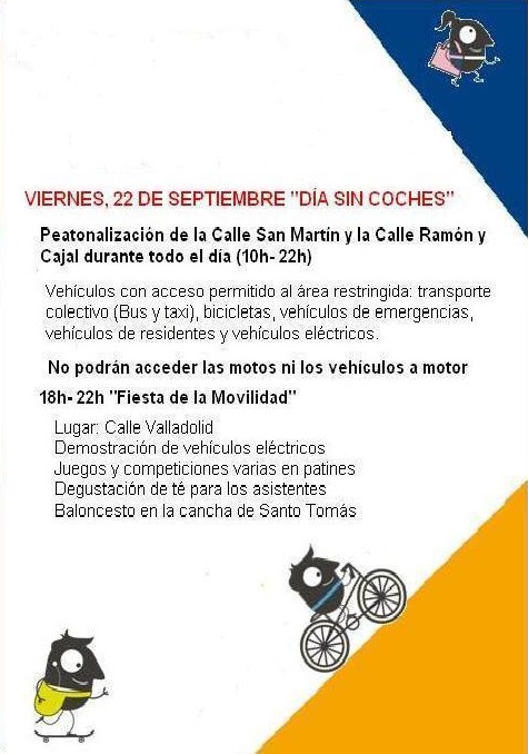 Cartel díptico Semana Europea de Movilidad